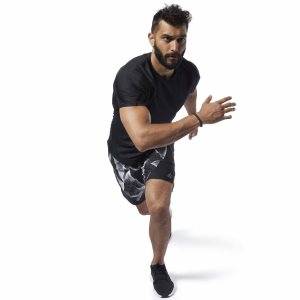 Koszulki Męskie Reebok One Series Training SmartVent Move Czarne PL 82LUFJC